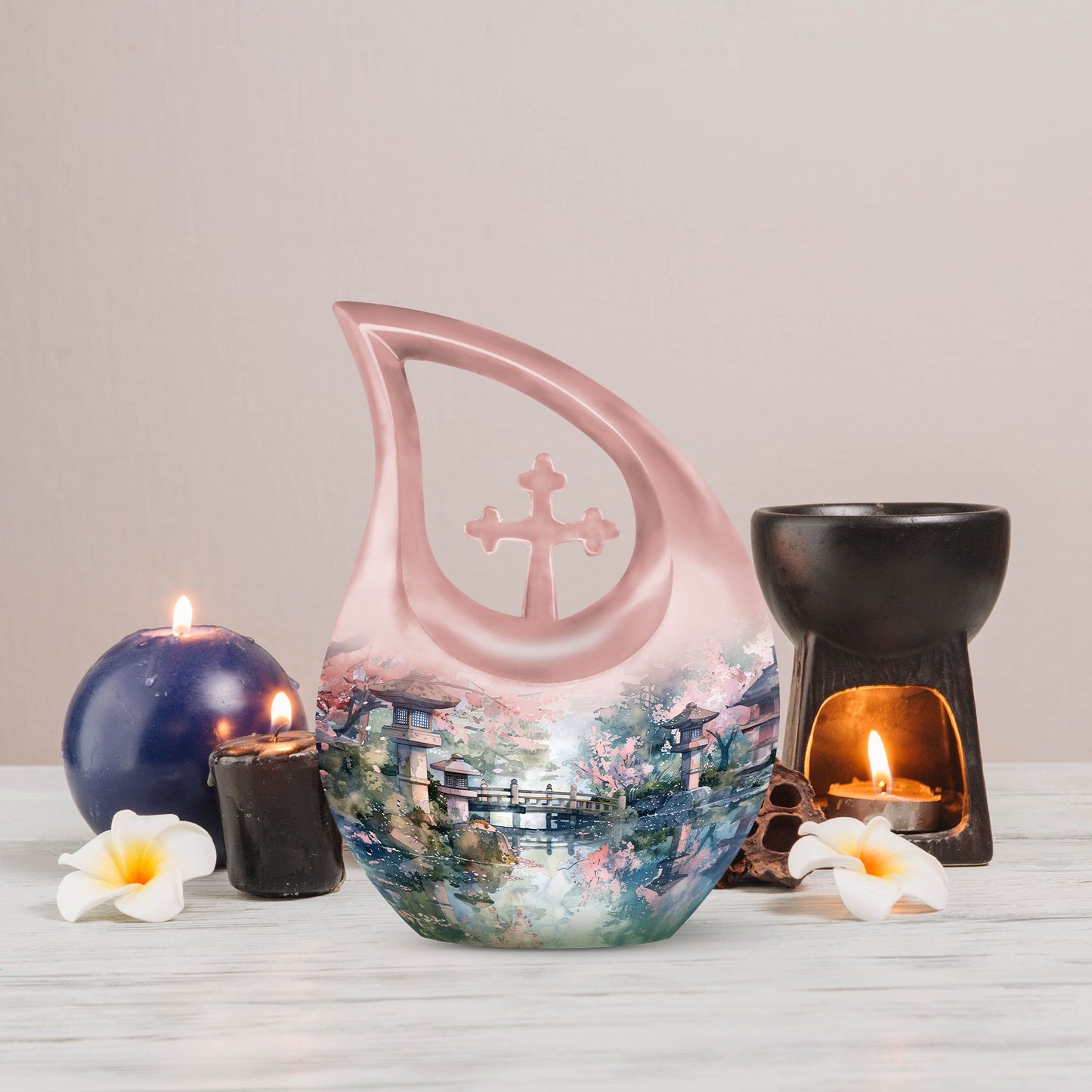 Spring Whispering Cross Drop custom urn