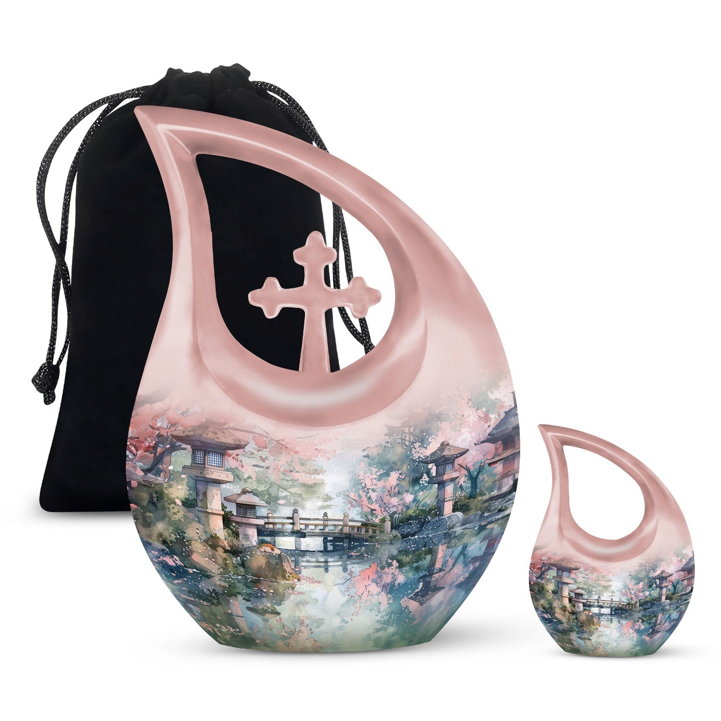 Spring Whispering Cross Drop custom urn