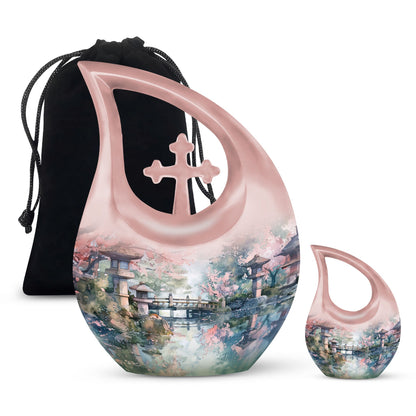 Spring Whispering Cross Drop custom urn