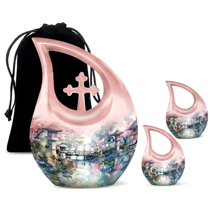 Spring Whispering Cross Drop custom urn