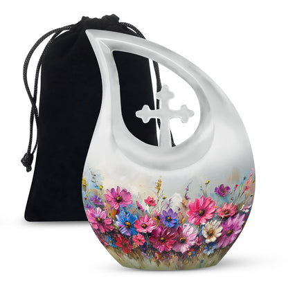 Vibrant Canvas A 10 inch aluminium urn