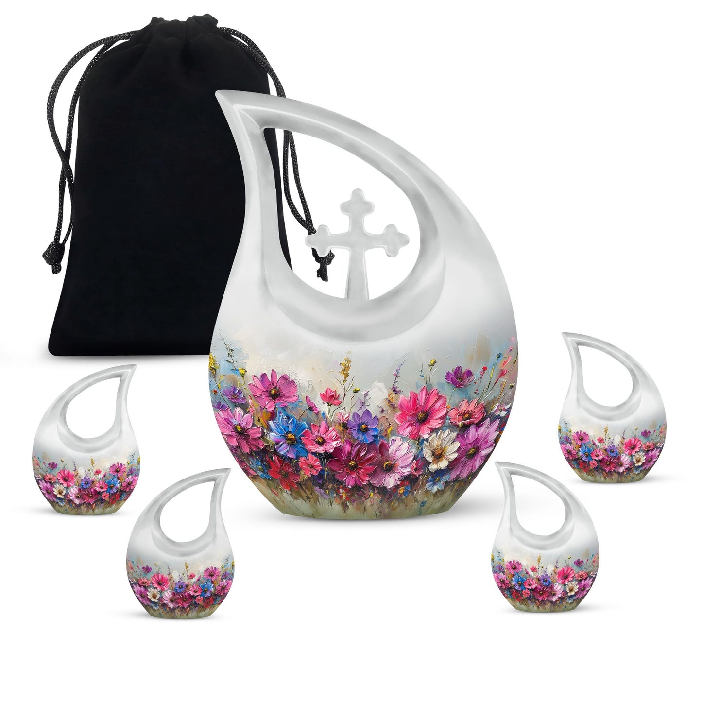 Vibrant Canvas A 10 inch aluminium urn