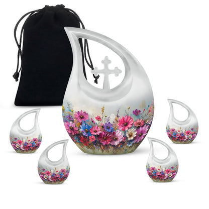 Vibrant Canvas A 10 inch aluminium urn