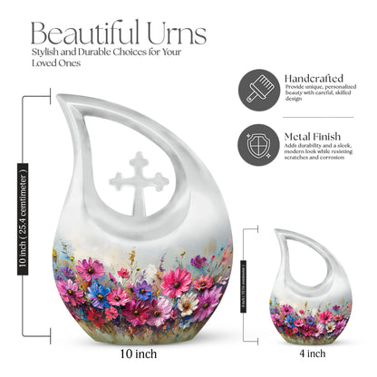 Vibrant Canvas A 10 inch aluminium urn