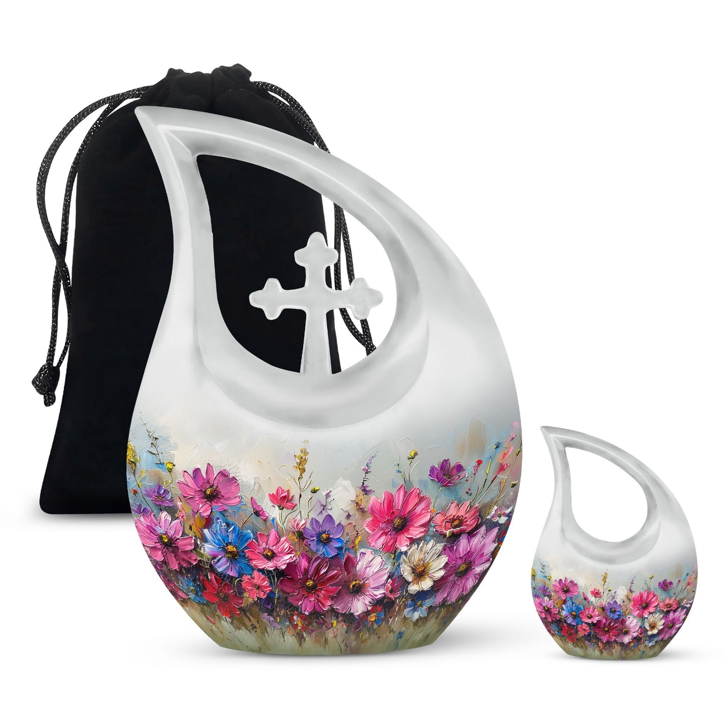 Vibrant Canvas A 10 inch aluminium urn