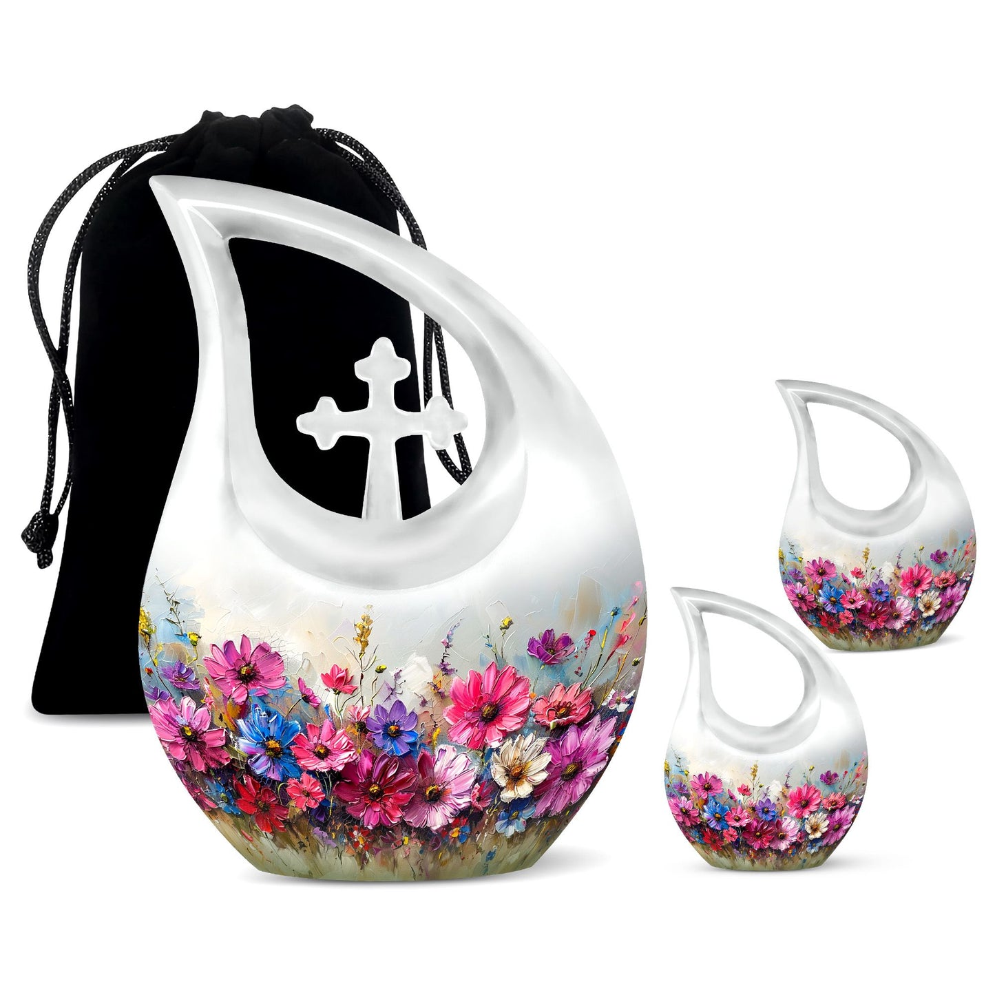 Vibrant Canvas A 10 inch aluminium urn