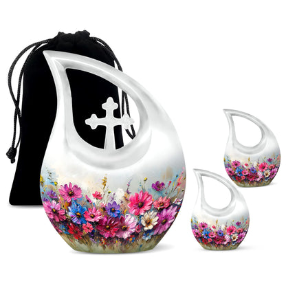 Vibrant Canvas A 10 inch aluminium urn