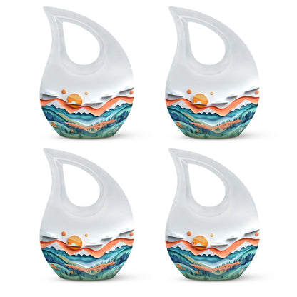 Paper Waves Serene Urn.
