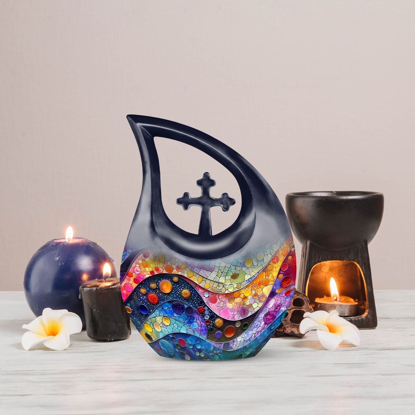 Kaleidoscopic Dreamscape Spectrum Urn