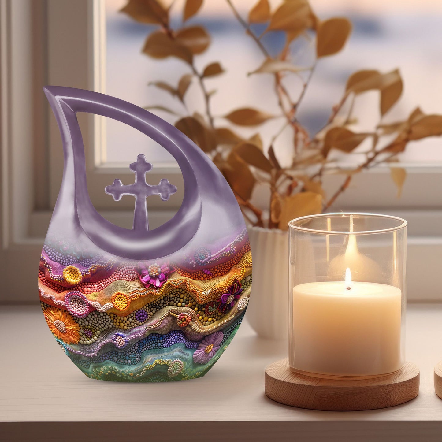 Beaded Waves Urn