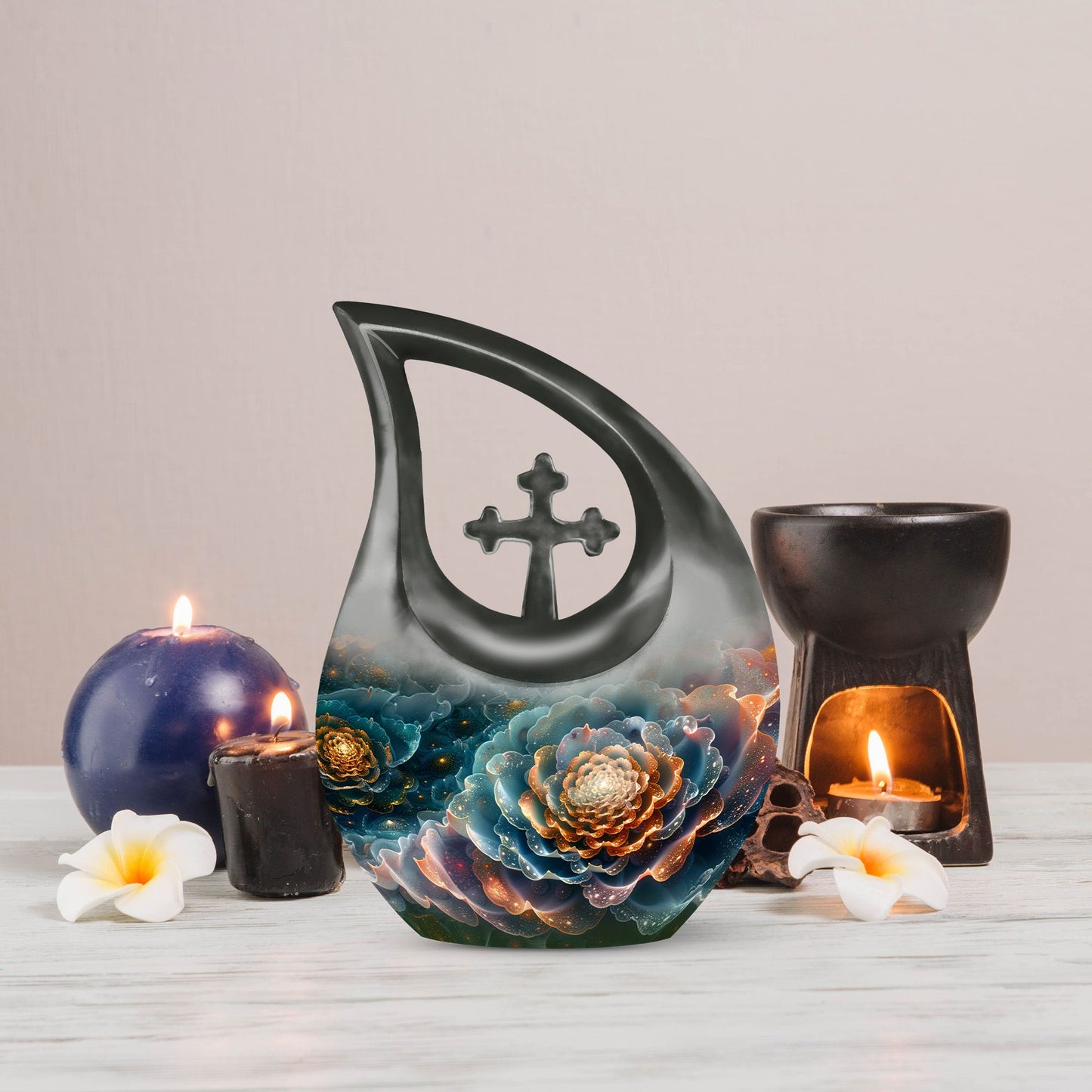 Cosmic Blossom themed urn