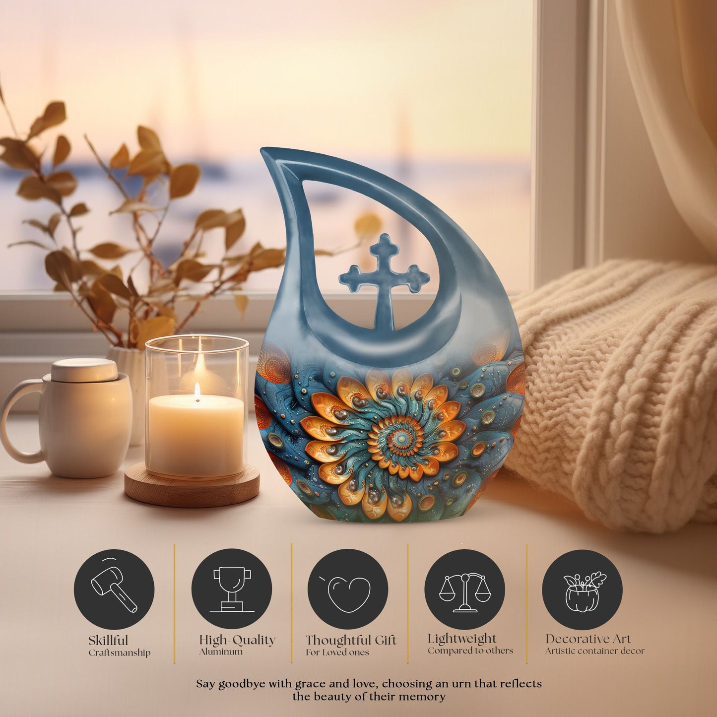 Oceanic Mandala Extra Large Urn 
