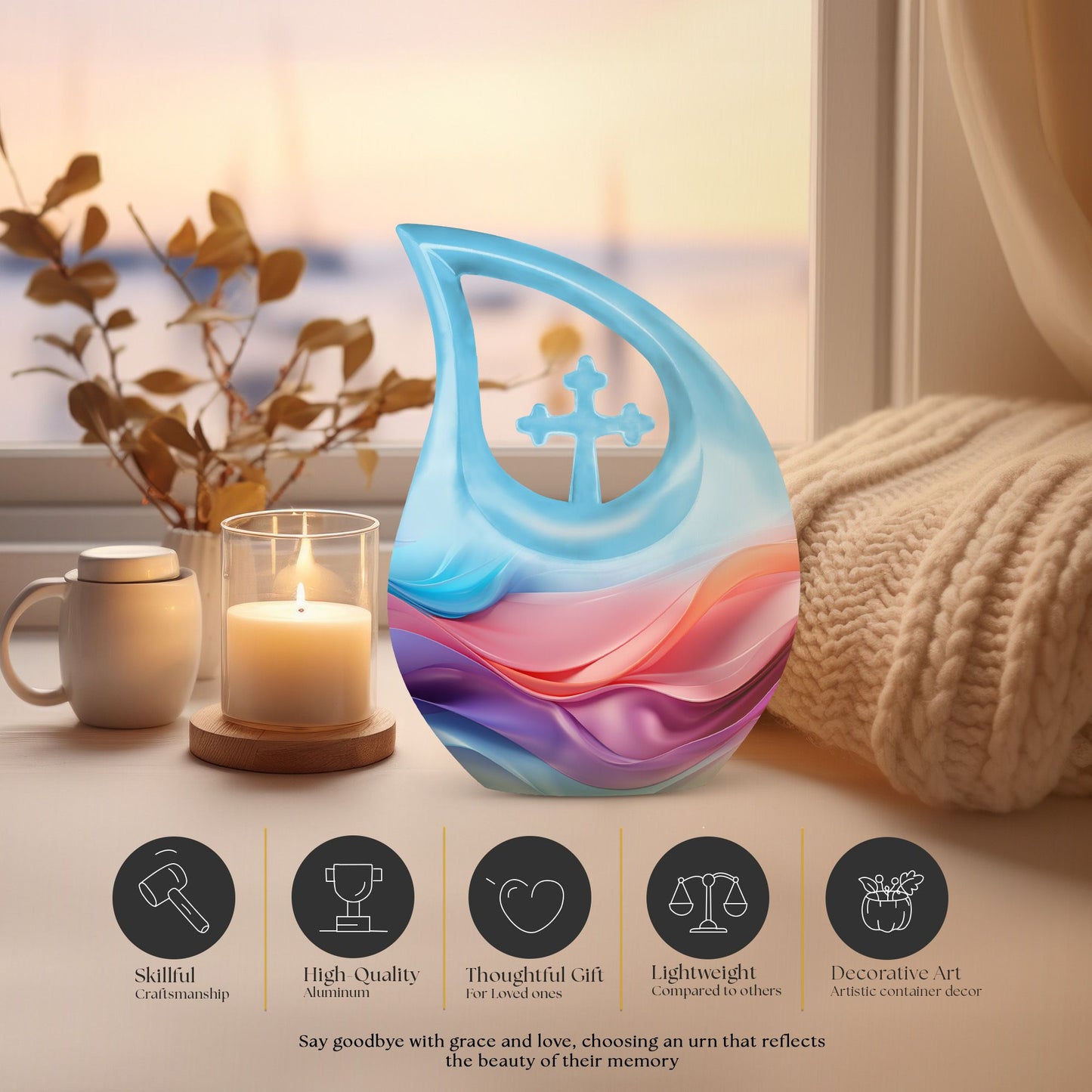 Silken Waves Urn