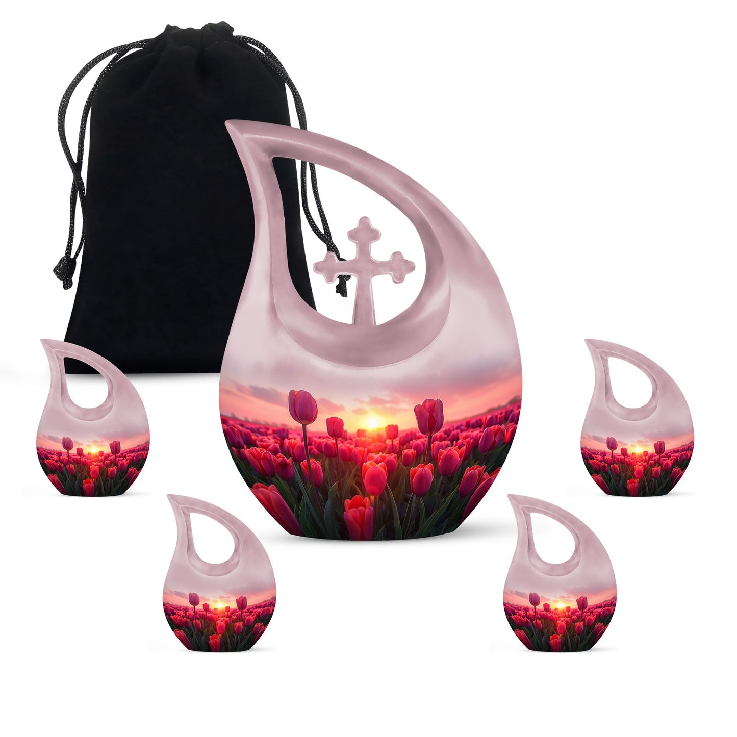 Dawn's Crimson Kiss Urn