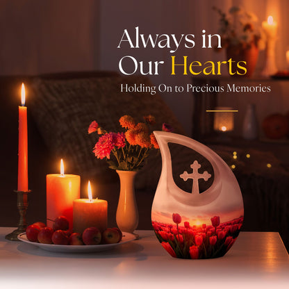 Dawn's Crimson Kiss Urn