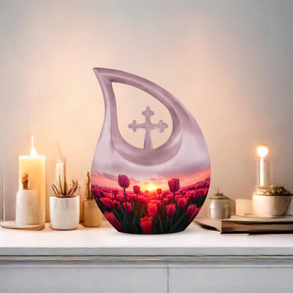 Dawn's Crimson Kiss Urn