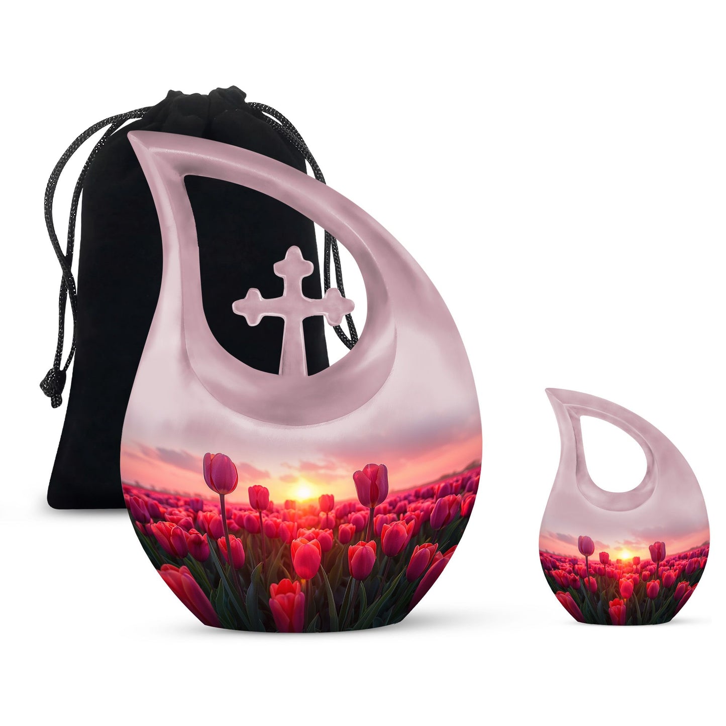 Dawn's Crimson Kiss Urn