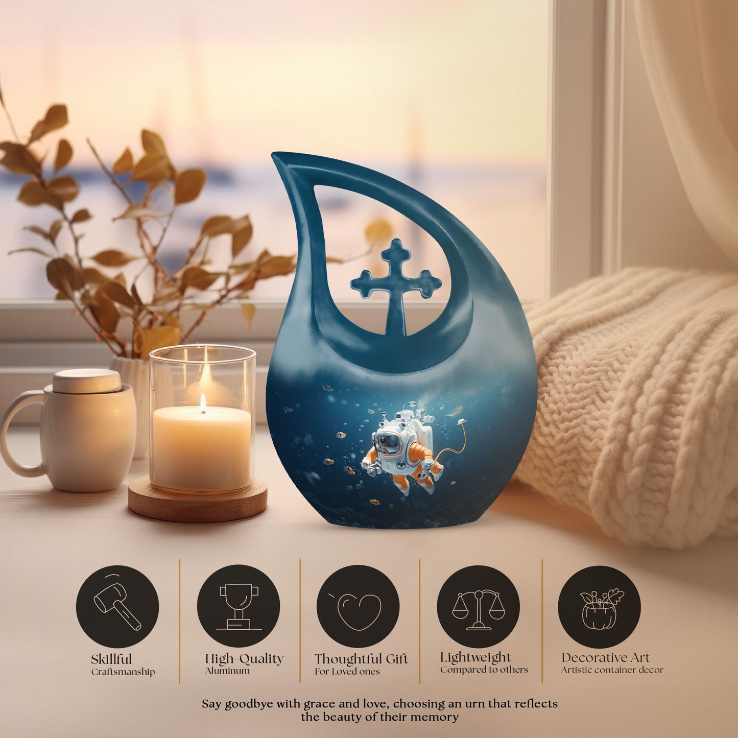 Oceanic Urn for Ashes