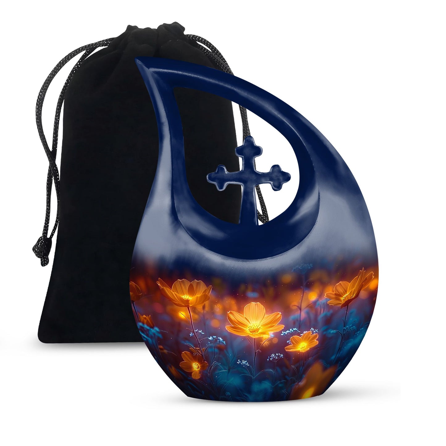 Midnight Flora Urn
