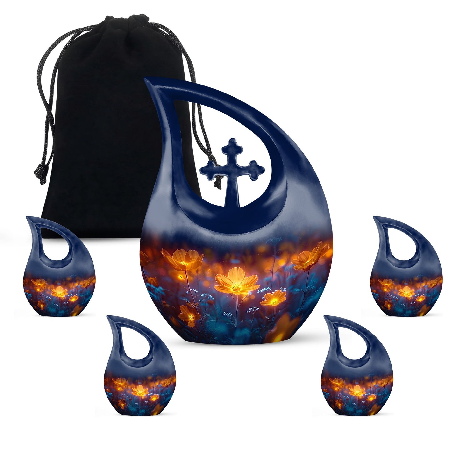Midnight Flora Urn
