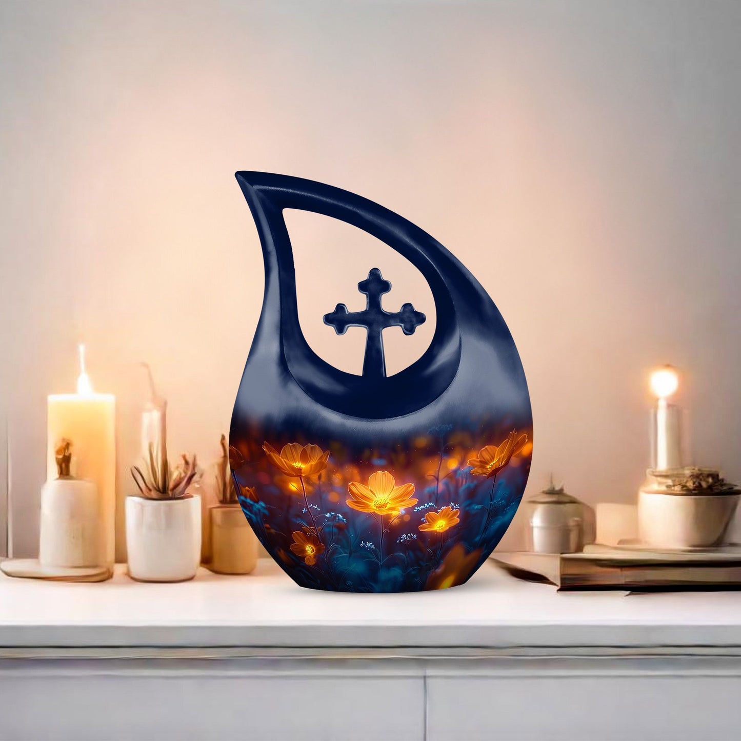 Midnight Flora Urn