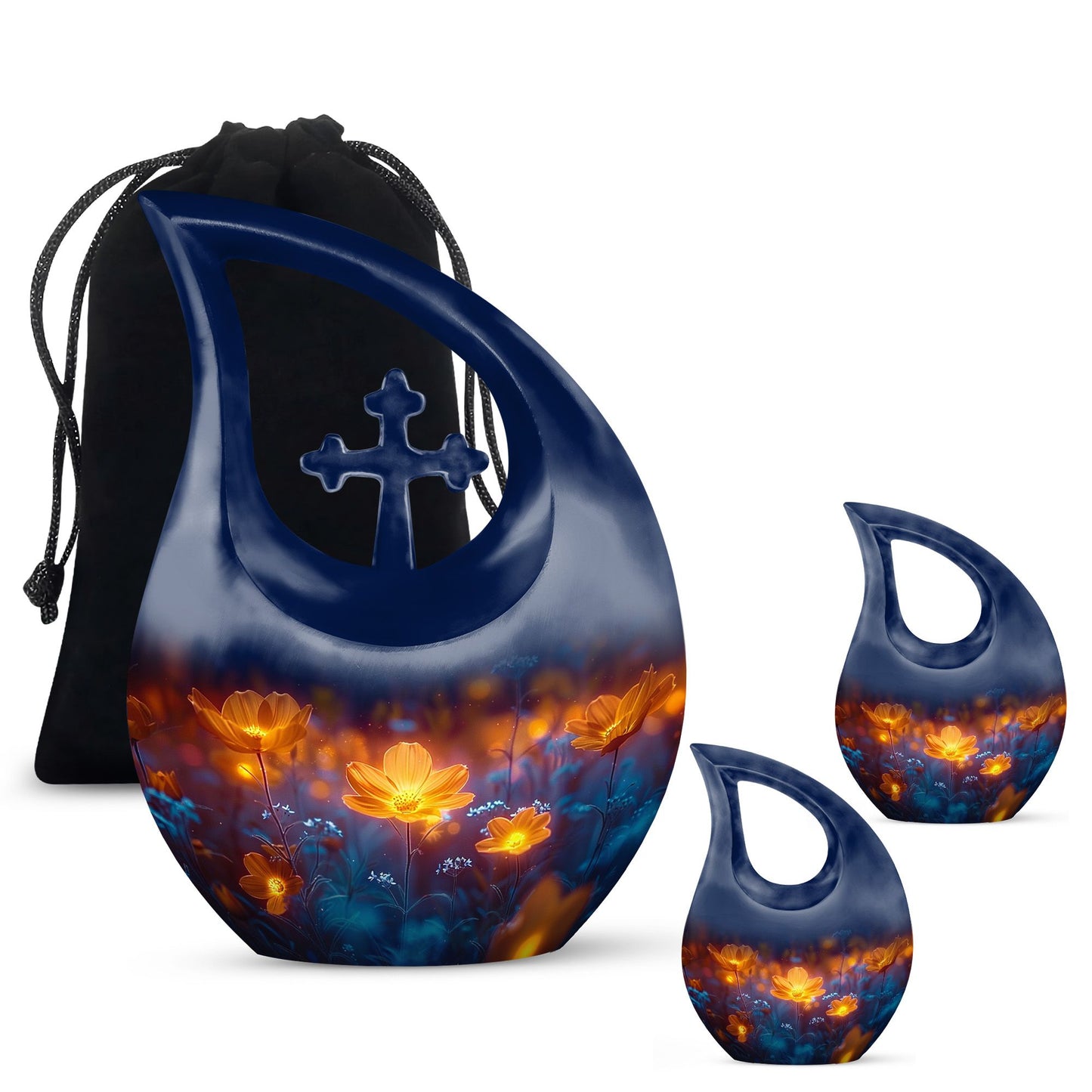 Midnight Flora Urn