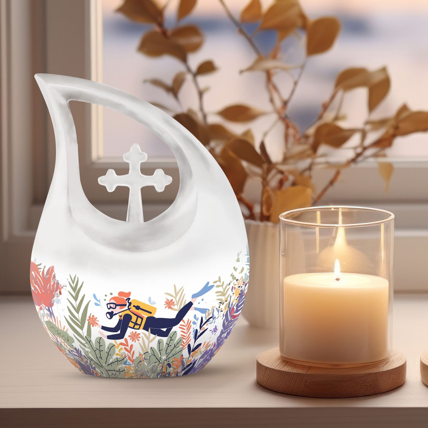 Underwater Adventure theme Urn