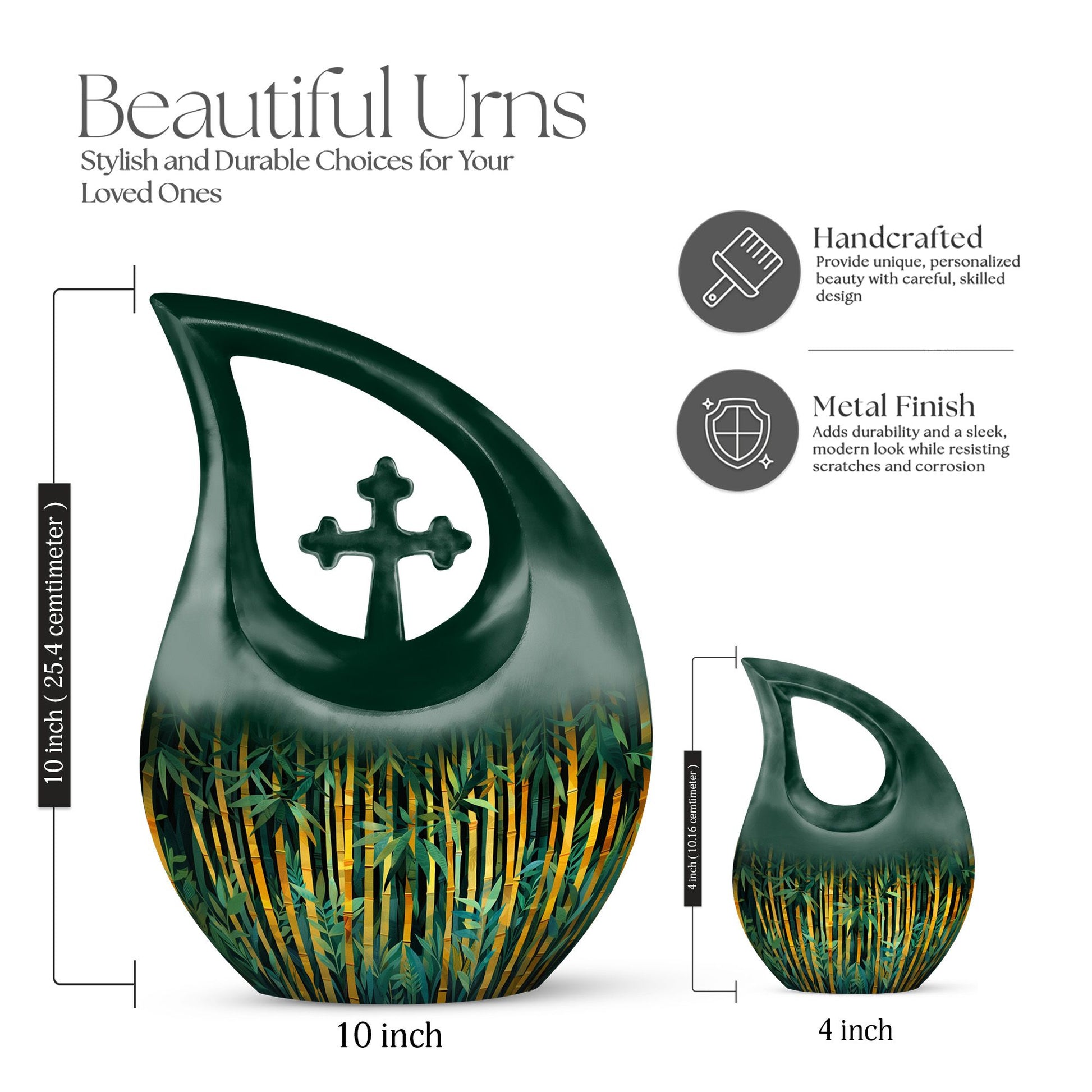 Golden Bamboo Forest Urn