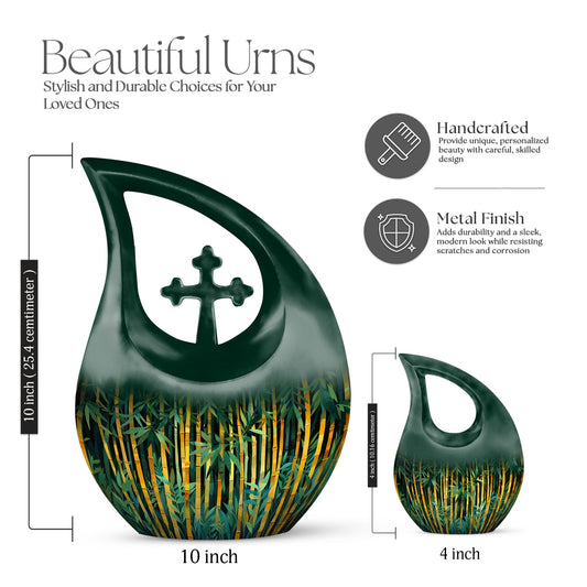 Golden Bamboo Forest Urn