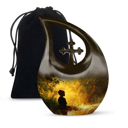 Large Aluminium Child's Contemplation Urn