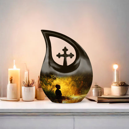 Large Aluminium Child's Contemplation Urn