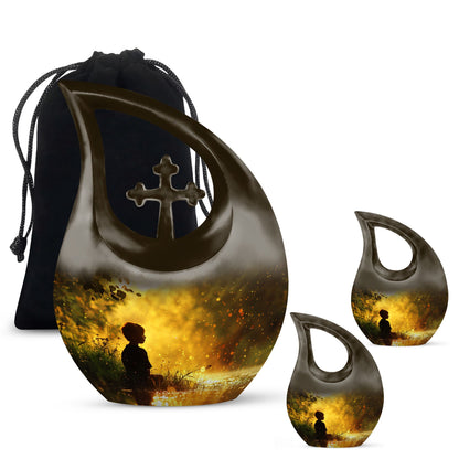 Large Aluminium Child's Contemplation Urn