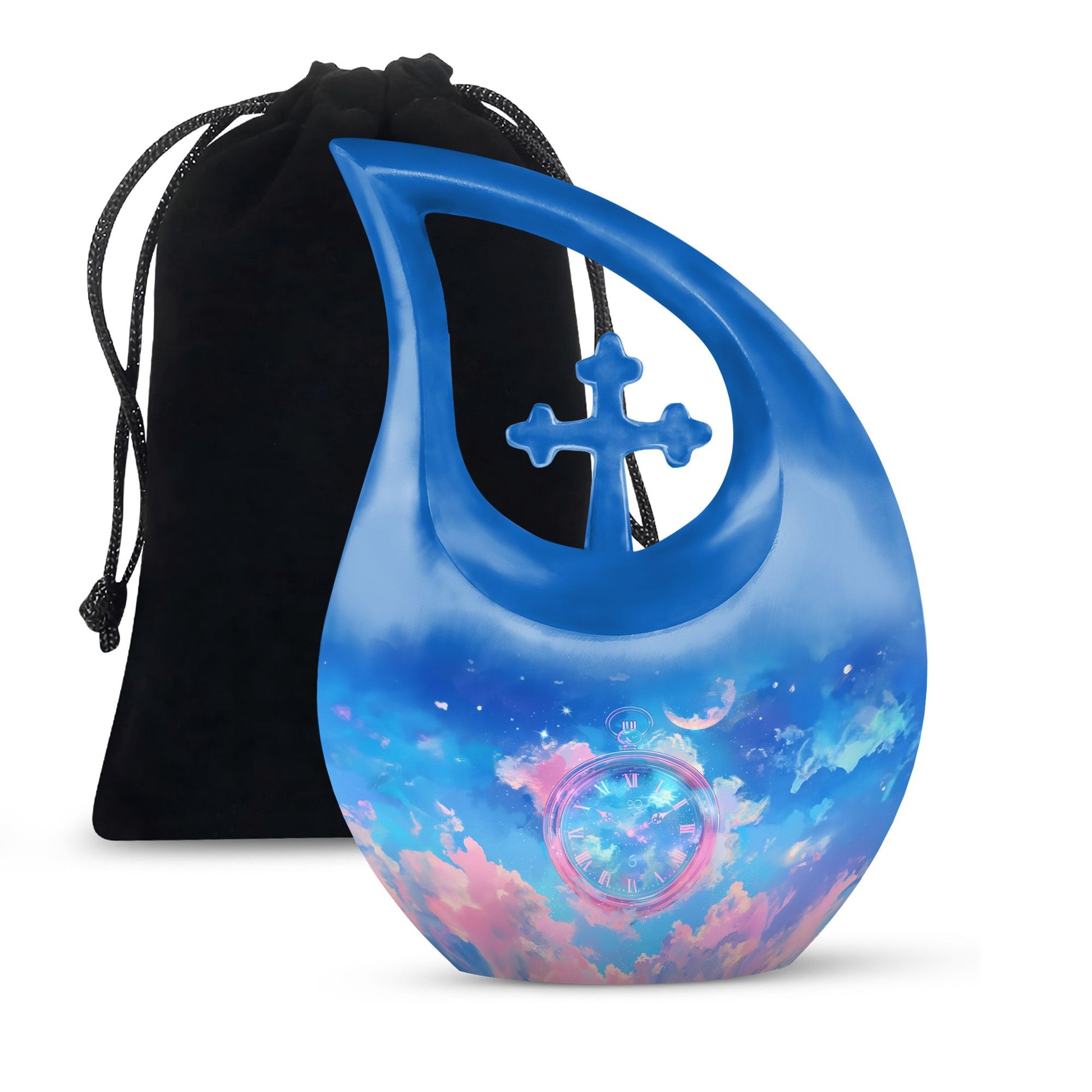 Skyward Clock Whispers Urn