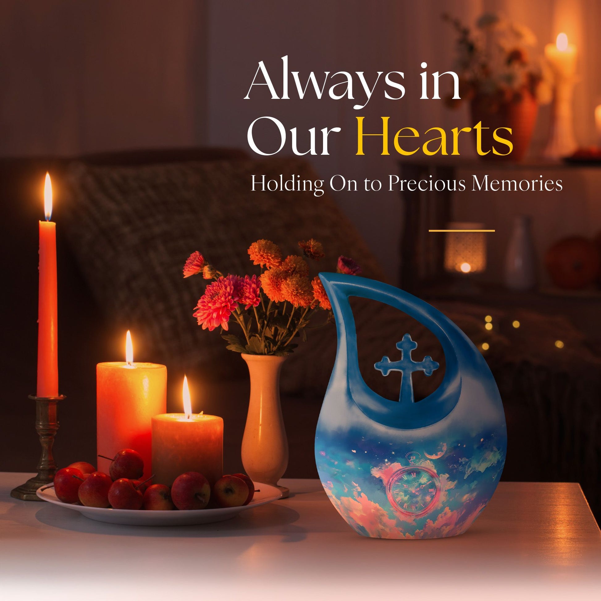 Skyward Clock Whispers Urn