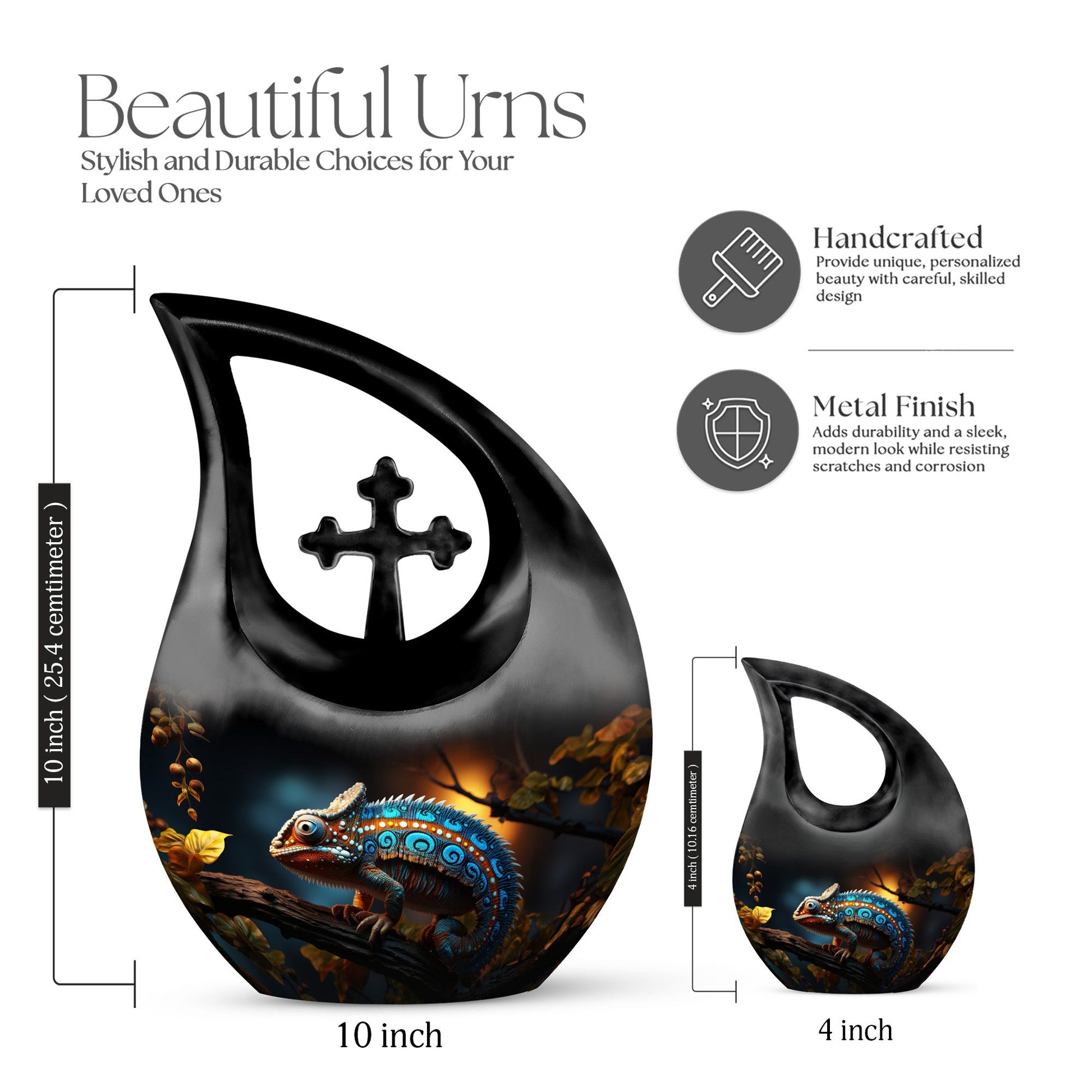  Chameleon's Glow Memorial Urn