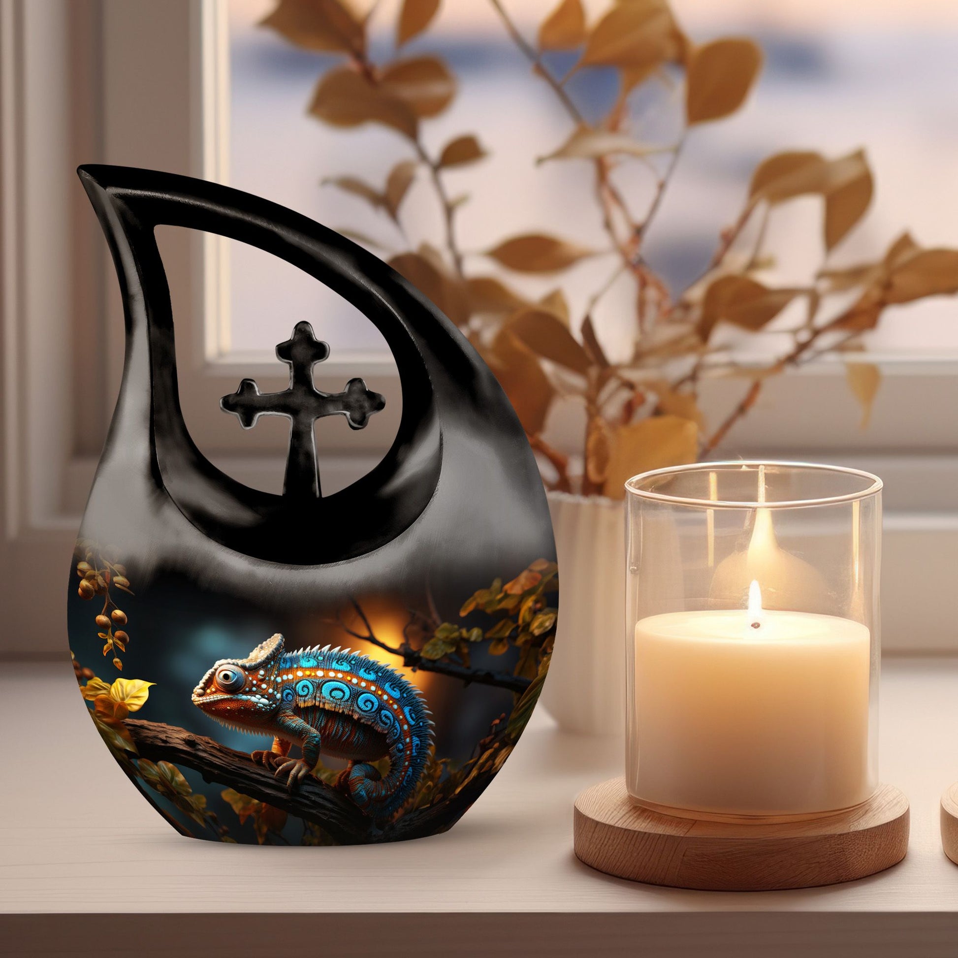  Chameleon's Glow Memorial Urn