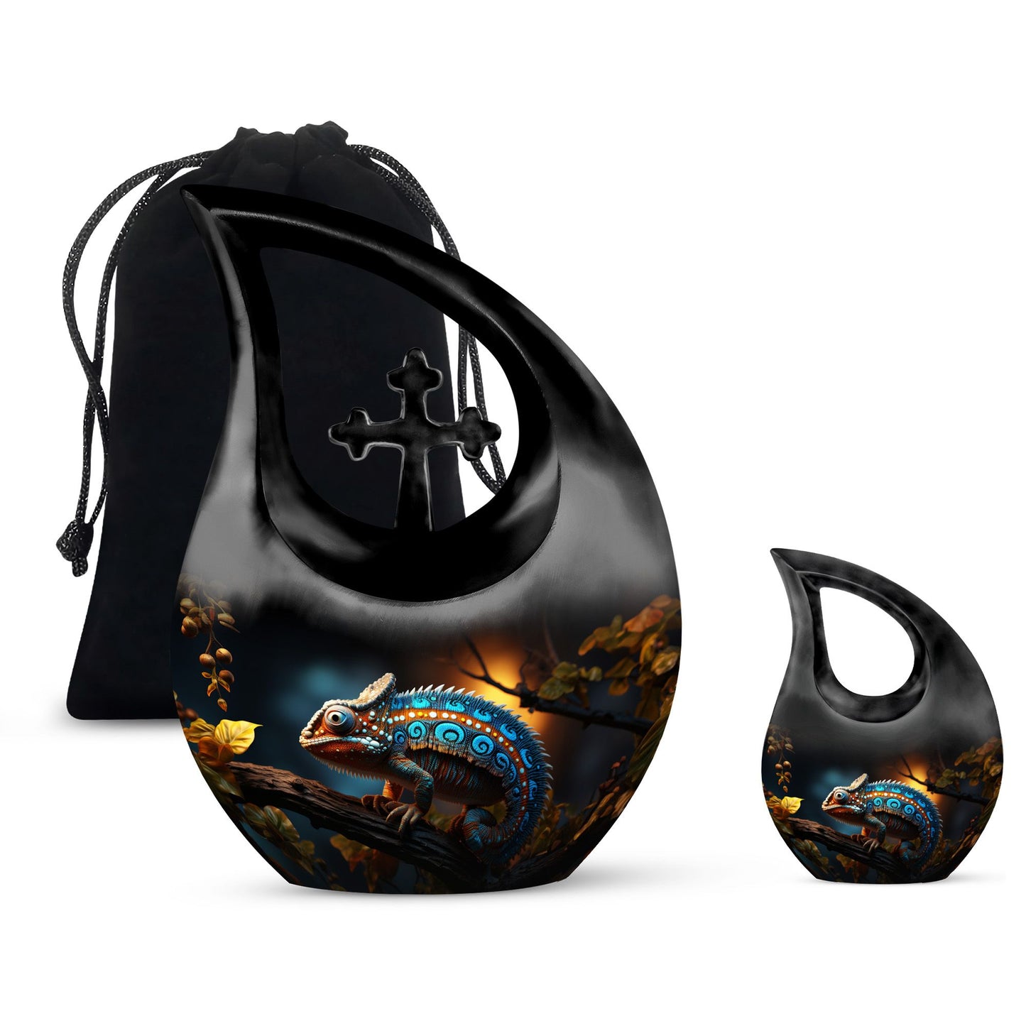  Chameleon's Glow Memorial Urn