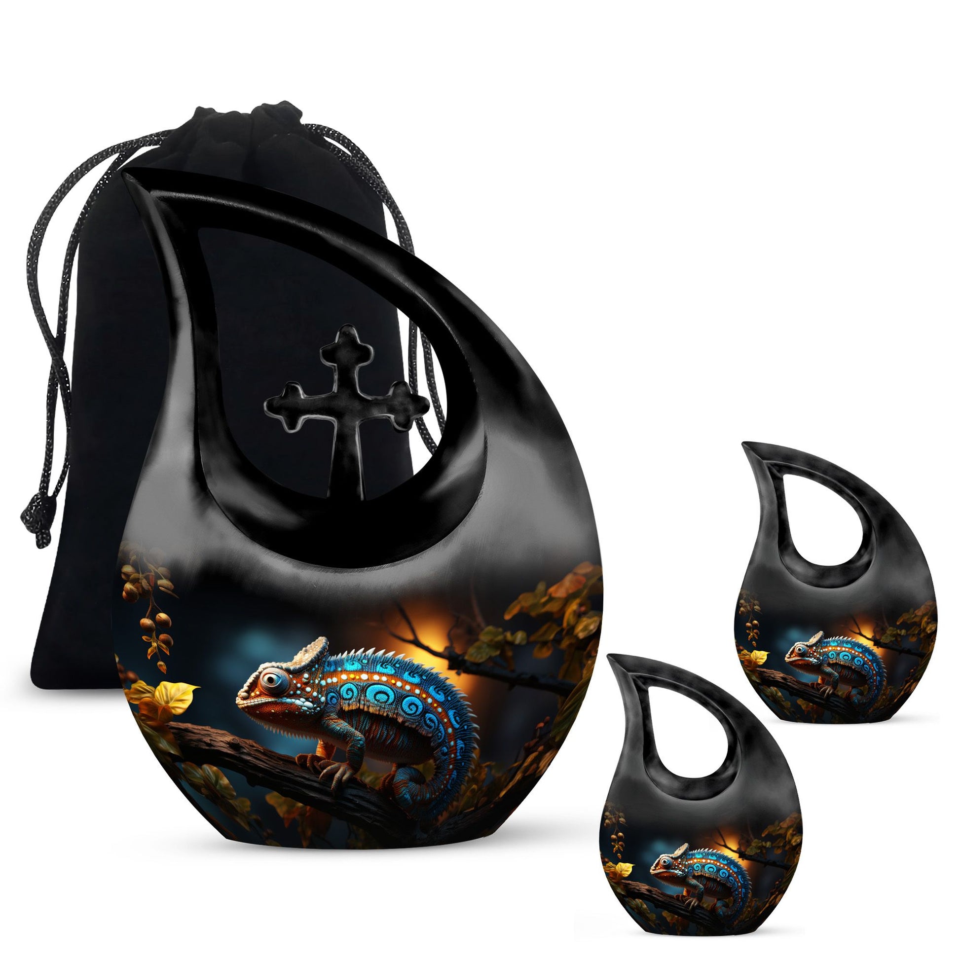  Chameleon's Glow Memorial Urn
