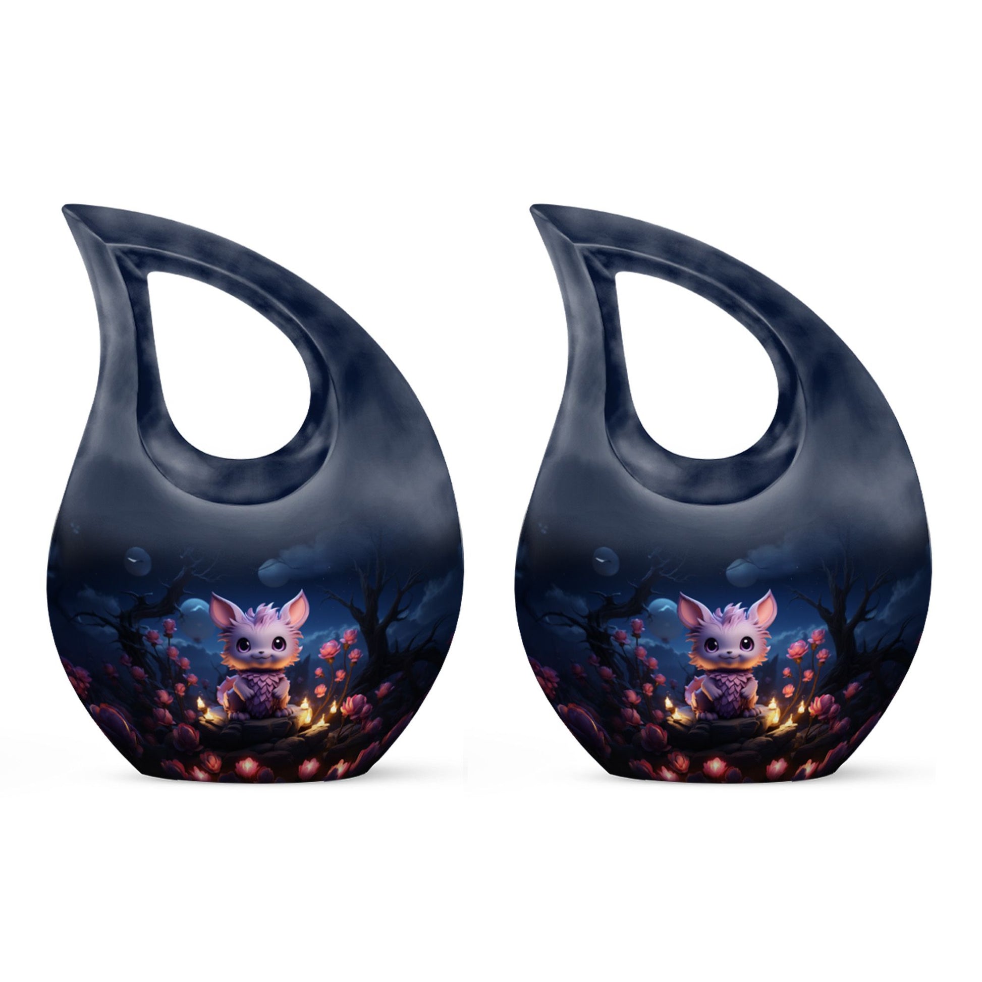 Midnight Blossom Guardian Urn