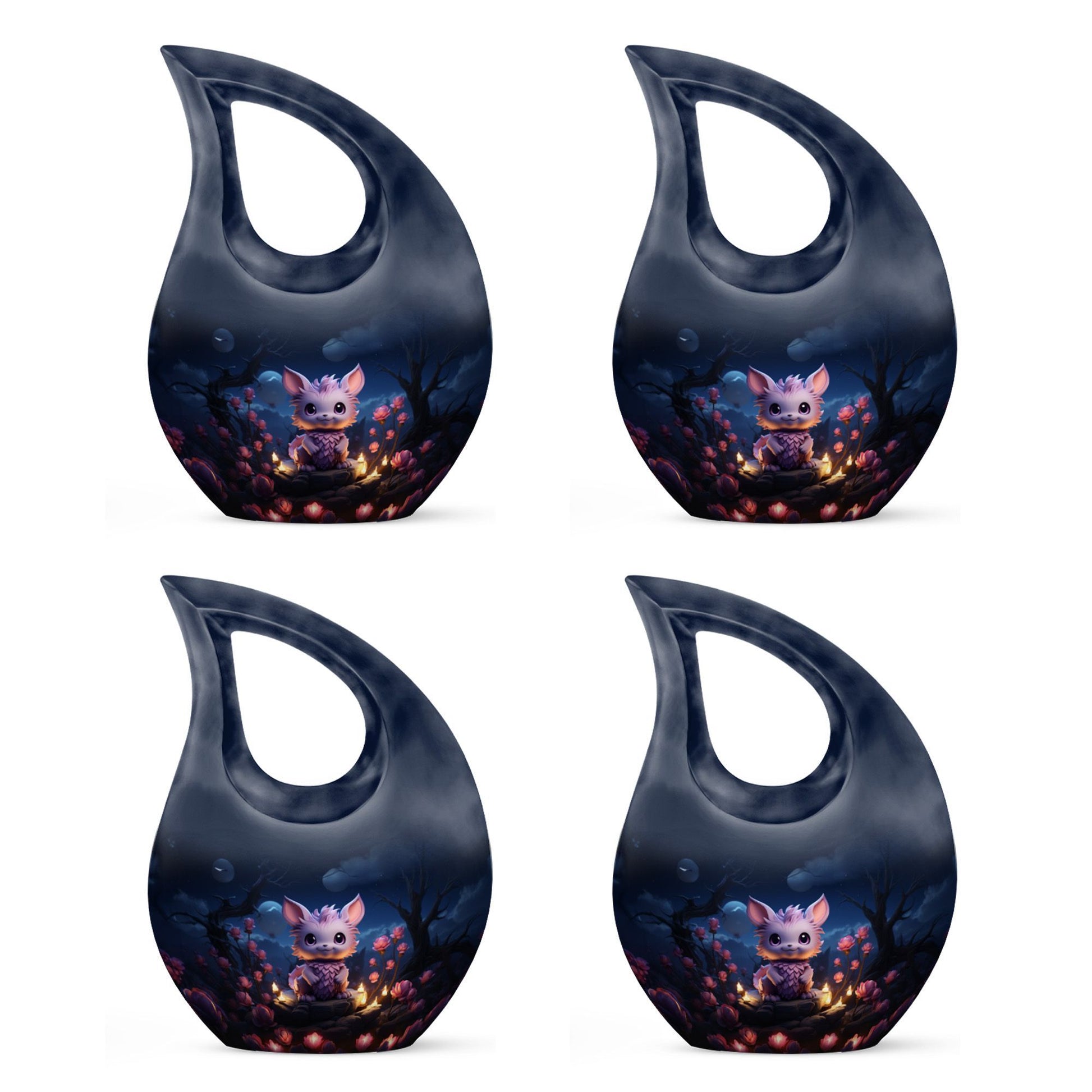 Midnight Blossom Guardian Urn