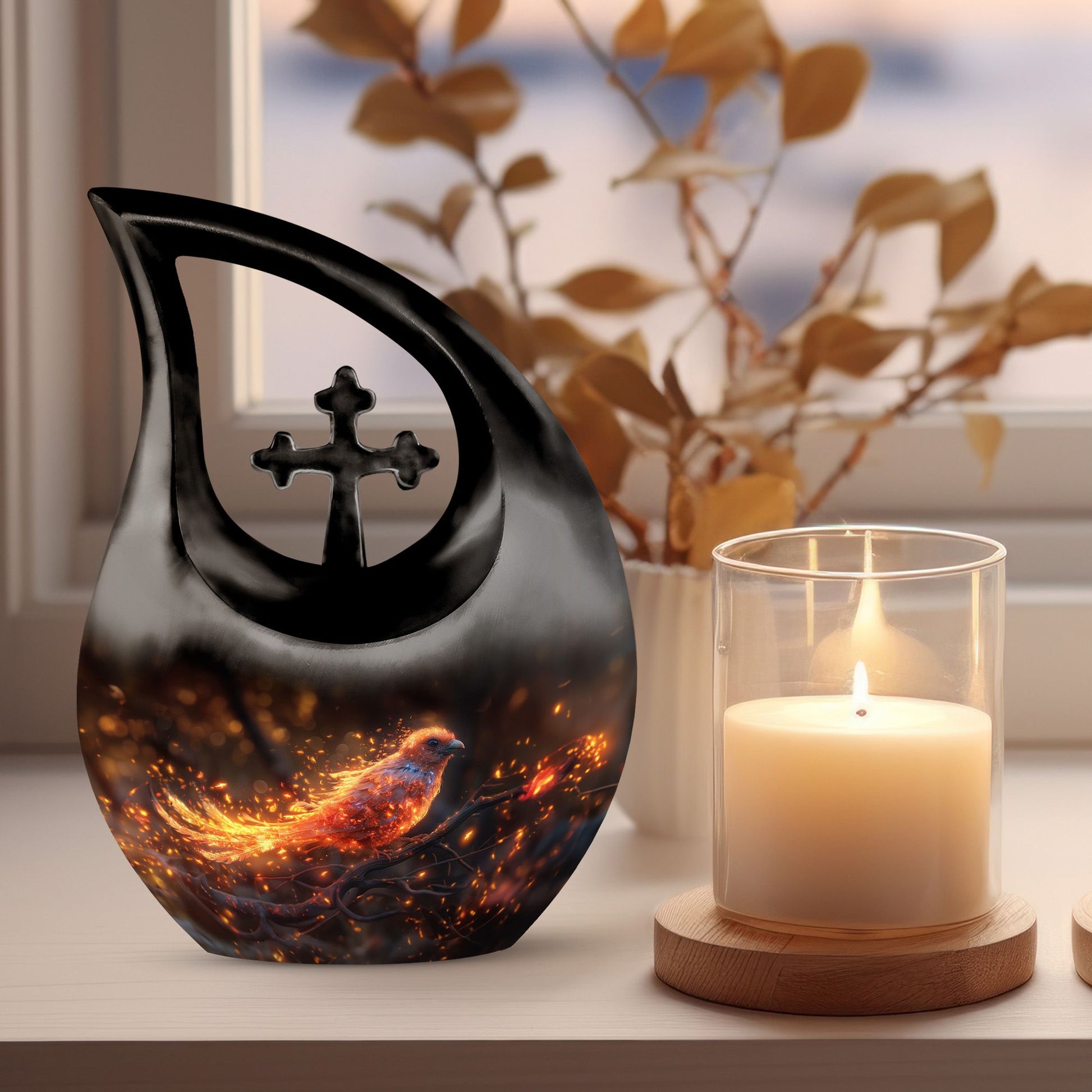 Large 10-inch Resurgence In Embers urn