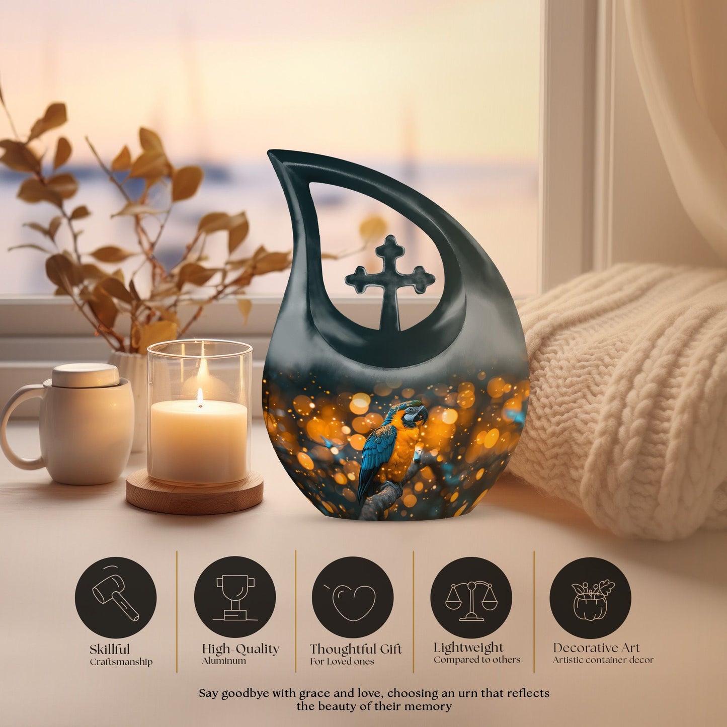 Golden Twilight Urn