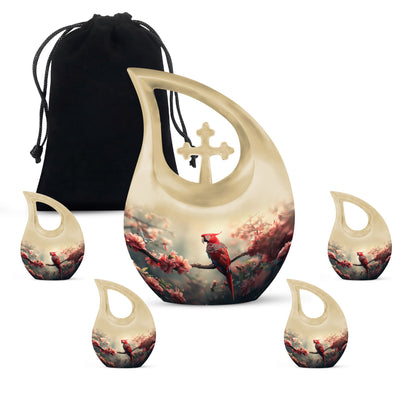 Floral Scarlet Urn