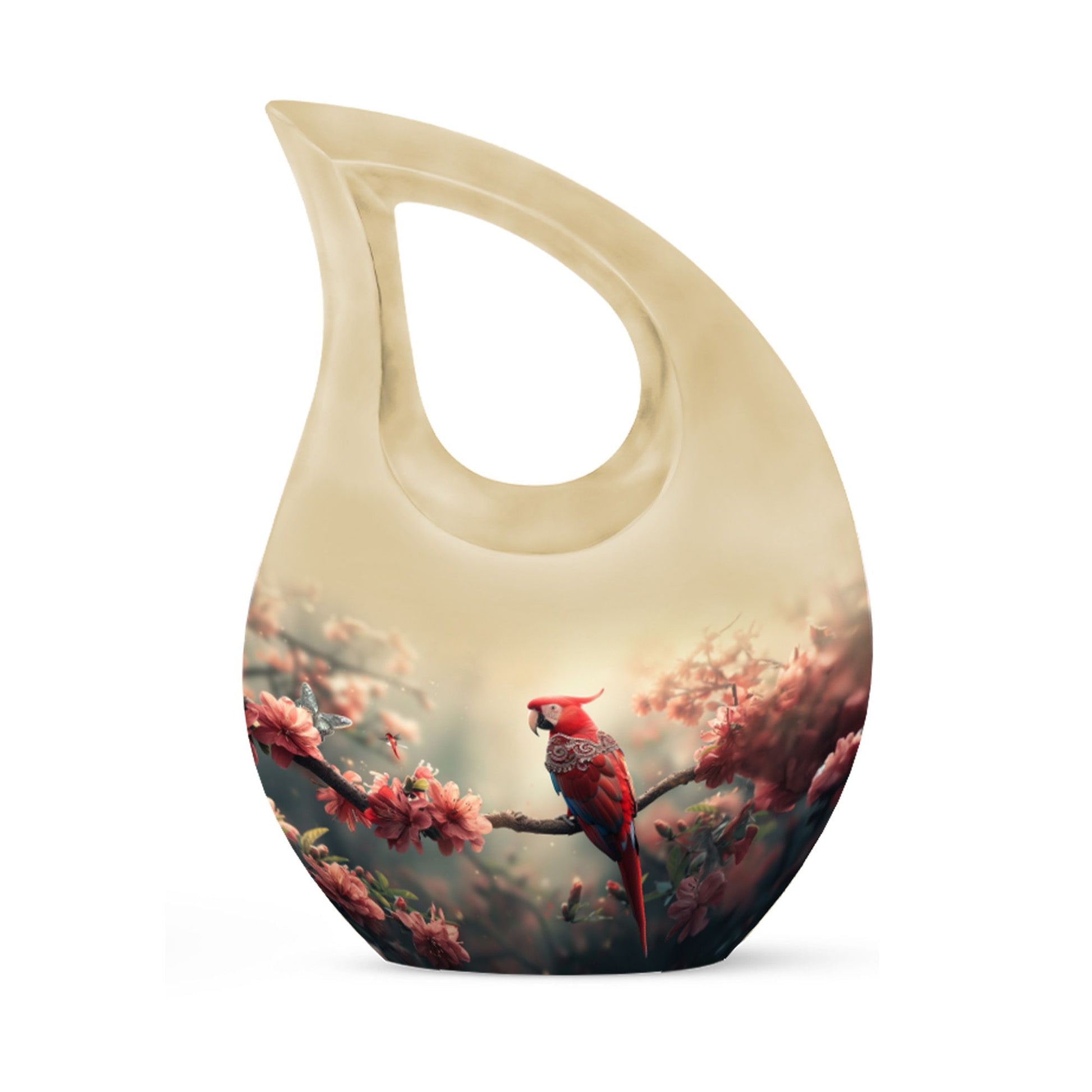 Floral Scarlet Urn