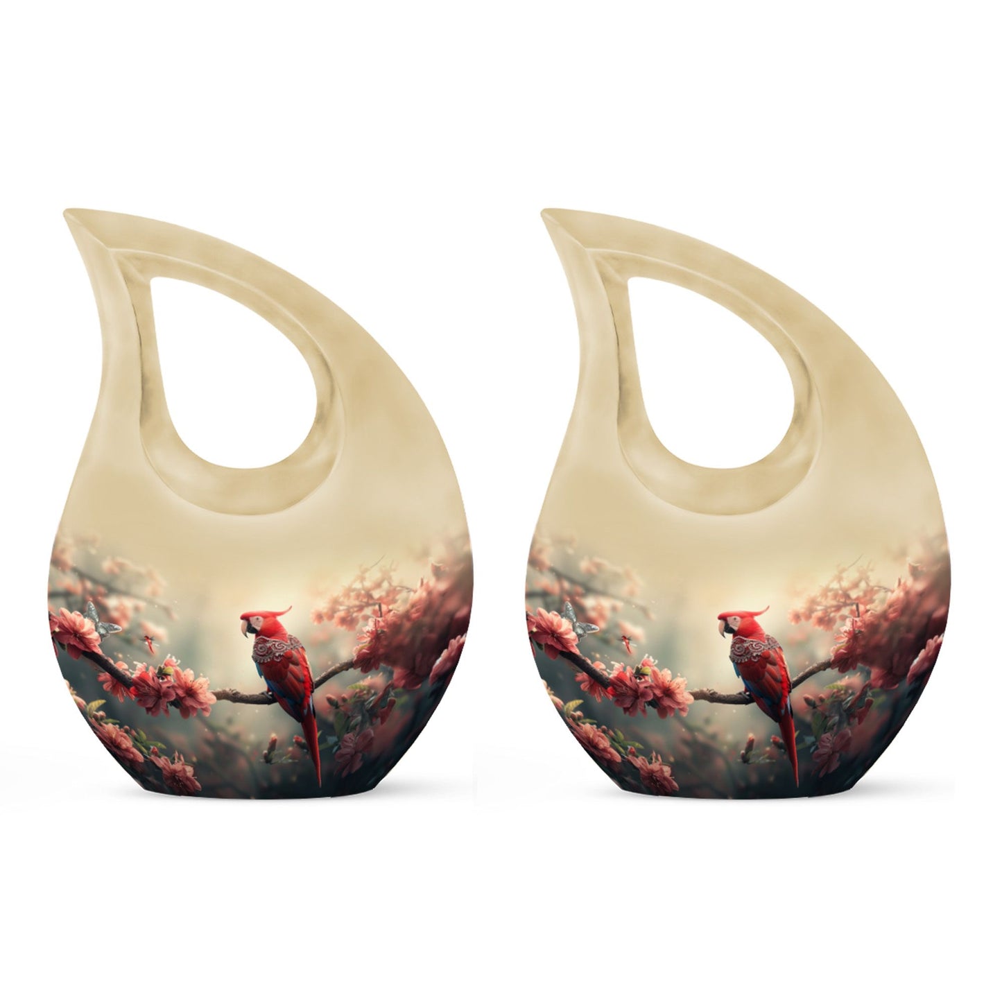 Floral Scarlet Urn