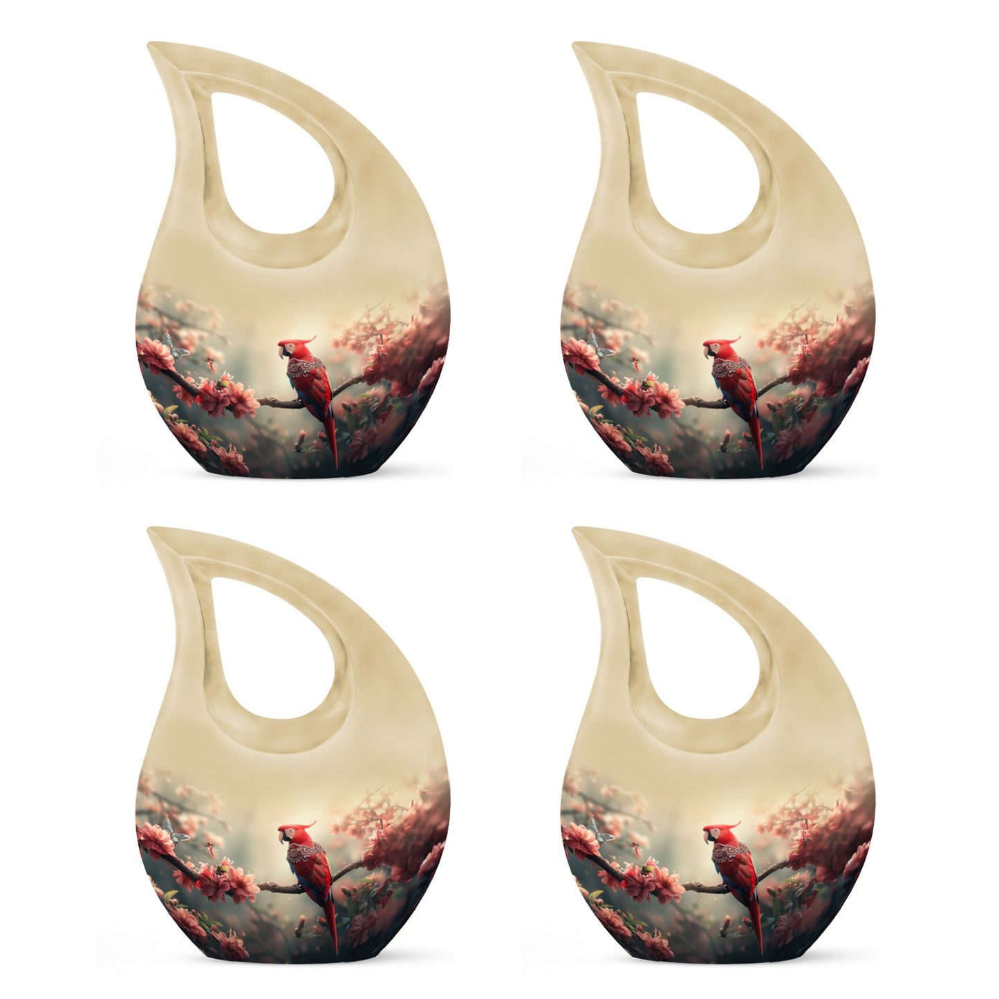 Floral Scarlet Urn
