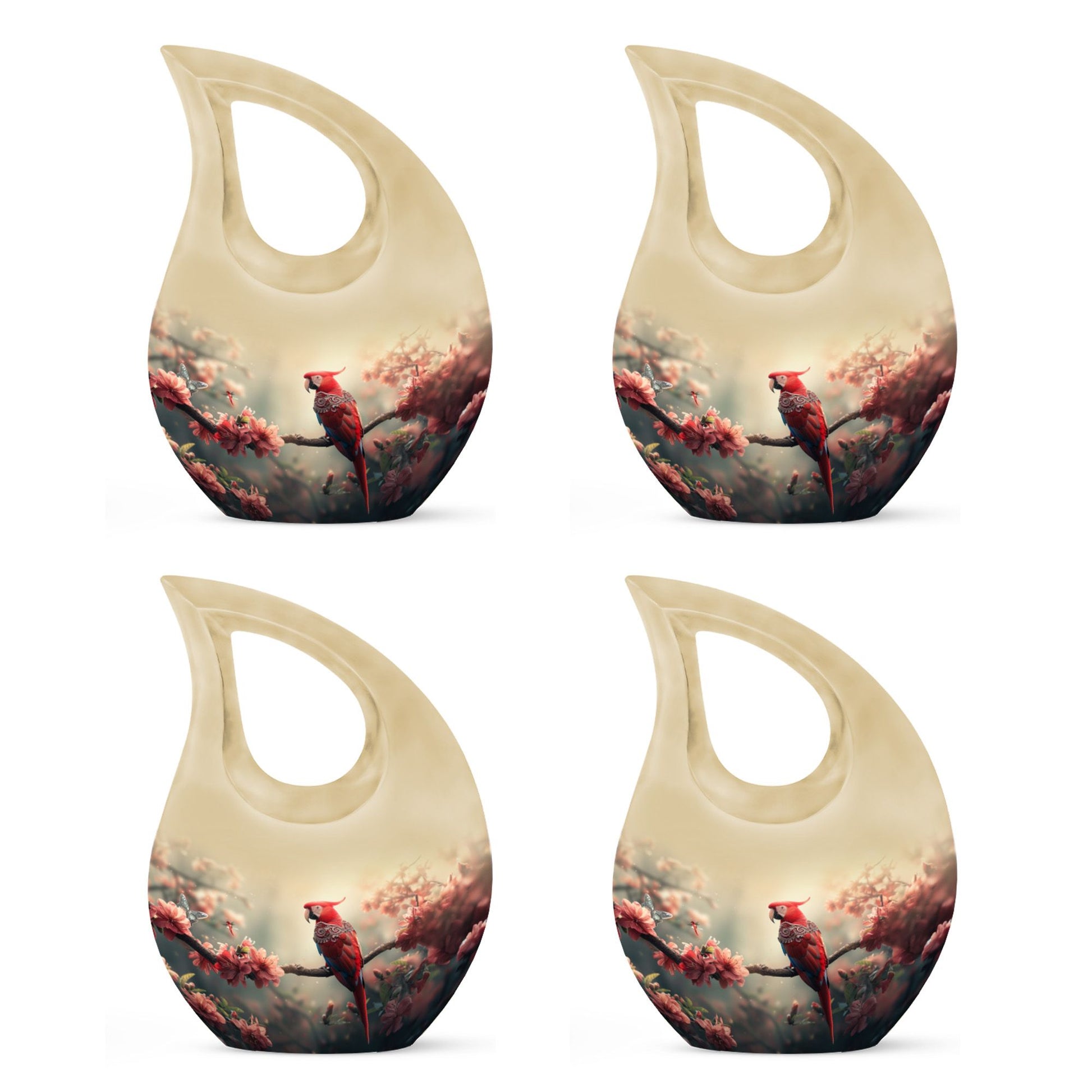 Floral Scarlet Urn