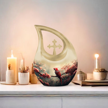 Floral Scarlet Urn