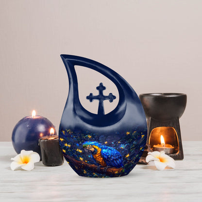 10 Inch Mystic Feather Glow Large Urn, 