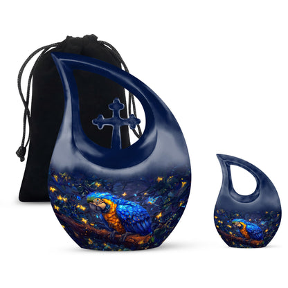 10 Inch Mystic Feather Glow Large Urn, 